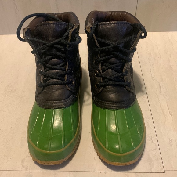 Lucky Brand Daria Women's Black Green Peace Duck Ankle Boots Size 8M - Picture 1 of 12